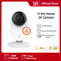 YI Pro Home 2K Wifi Surveillance Camera 3MP IP CCTV Smart Home Baby Pet Monitor Security Protection Compatible with Alexa