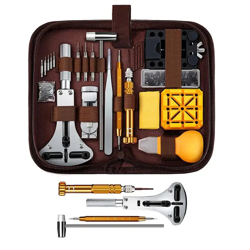 149 Pcs Watch Adjustment Tool Kit, Watch Battery Replacement Tool Kit Watch Repair Kit Metal