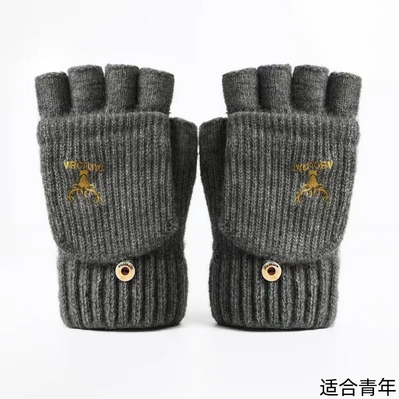 قفازات قابلة للطي تعمل باللمس، قفازات ركوب حرارية شتوية مع بطانة من الصوف، للجنسين للرجال والنساء
