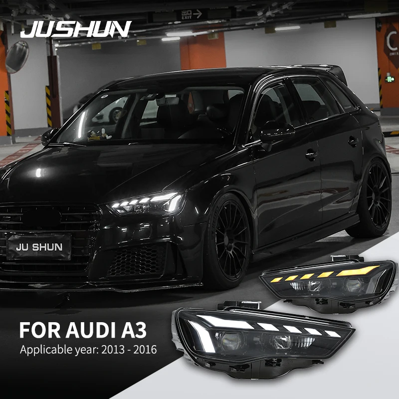 Car Headlight Assembly For Audi A3 Headlights 2013-2016 Sedan Sportback Headlights LED DRL Dynamic TurningA Automobile Parts