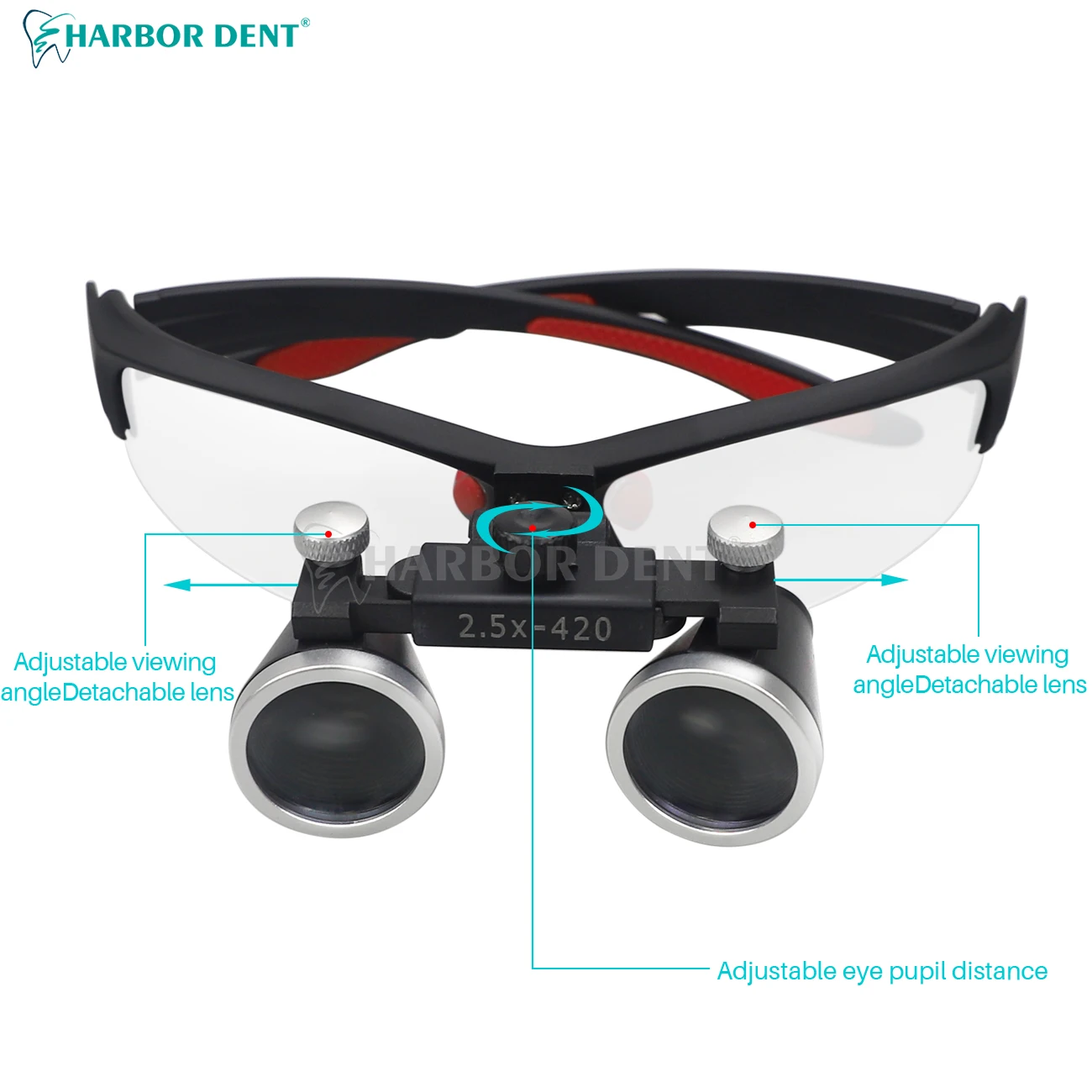 5W Dental Loupes Magnifier Lab Medical Magnification Binocular Magnifier Headlight Headlamp 2.5/3.5X