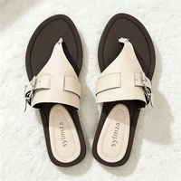 Comfort Summer Flip Flops Women Fashion Metal Buckle Design Soft Bottom Flat Sandals Casual Beach Slippers Sandalias De Mujer - Image 2