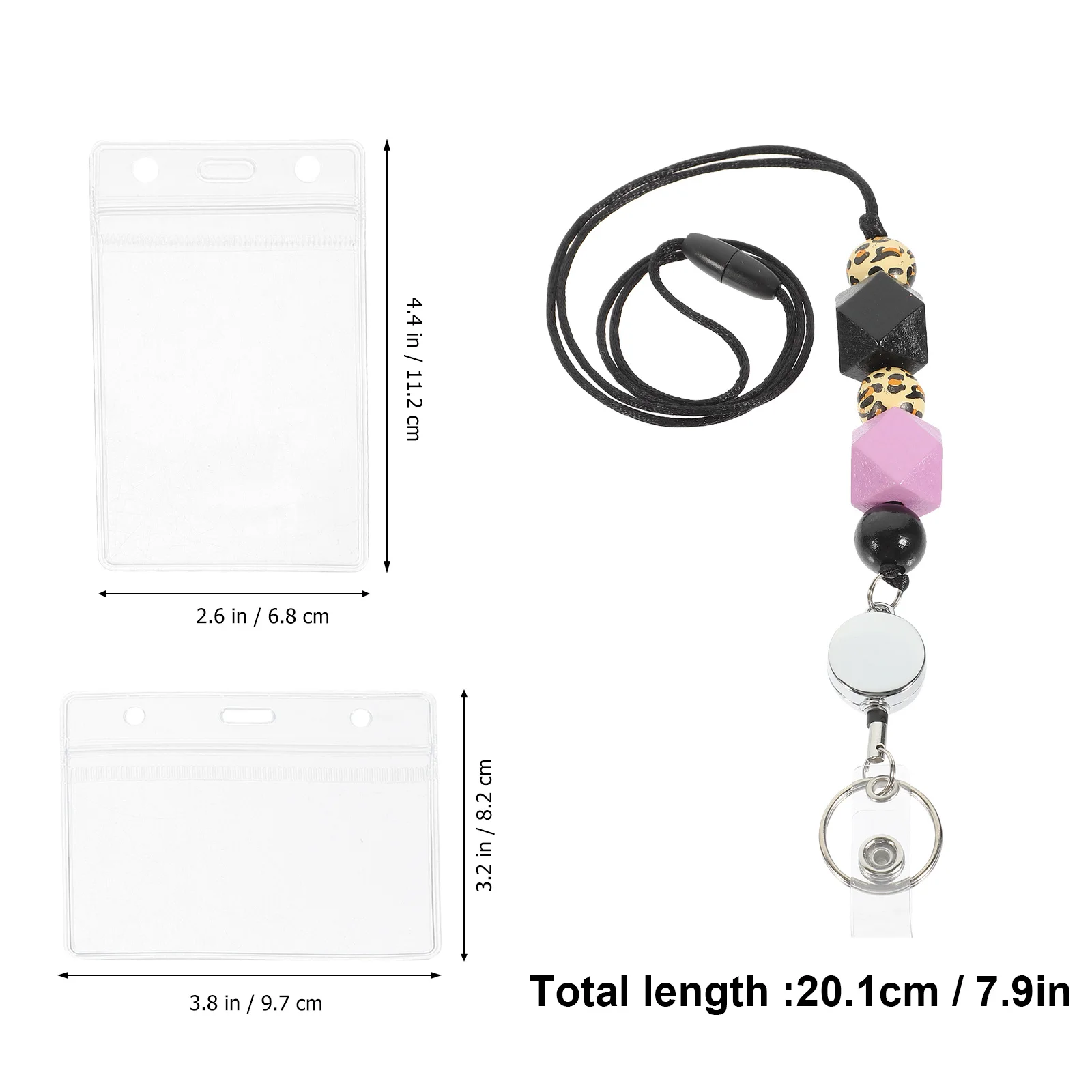 1 مجموعة معرف شارة حامل الحبل مع بطاقة كم للعمل مدرسة مستشفى مكتب الممرضات الأطباء اسم العلامة بكرة شارة