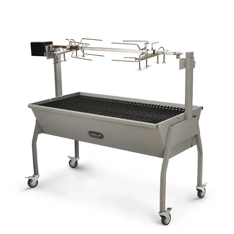 Stainless steel whole lamb hog pork roasting machine BBQ charcoal grills racks roaster spit rotisserie grill outdoor barbecue