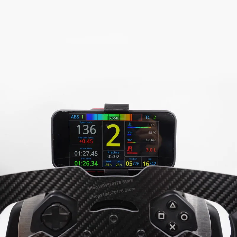 Racing Dashboard Adjustable Phone Holder Mount Stand For Logitech G29 G923 G920 Base