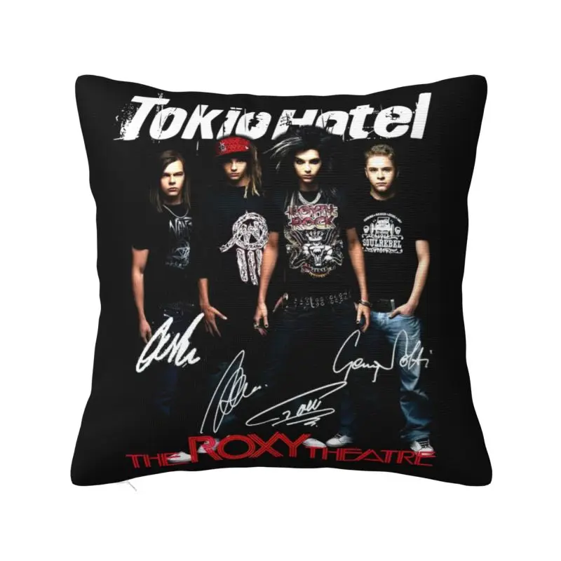 

The Band Tokio Hotel Pillow Case 40x40cm Decor Home Pop Rock Modern Cushion Cover Square Pillowcase