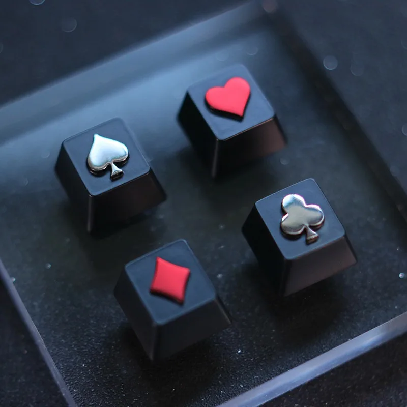 

Playing Cards Keycaps Customized Handmade Keyboard Caps Artisan Key Caps Zinc-aluminum Alloy for Mechanical Keyboard Accessories