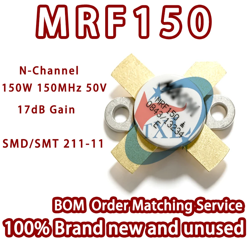 100% Brand New Import-MACOM MRF150 SMD211-11 RF Power Transistor N-Channel MOSFET 150W 150MHz 50V 17dB Gain VHF Linear Amplifier