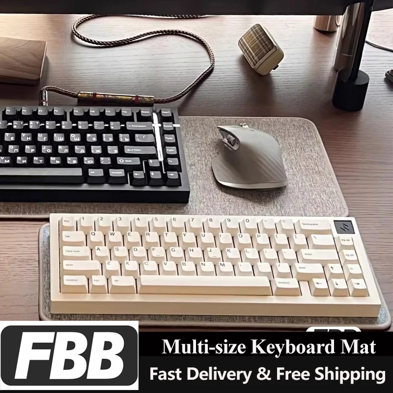 

FBB Mult-Size Linen Mouse Pad Office Computer Desk Knitting Mat Table Keyboard Cushion Non-slip Gaming Accessories Keyboard Mat