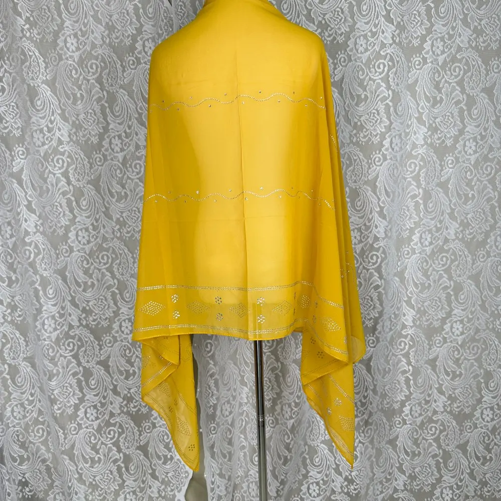 2026 Kleiner 70x180cm Chiffon Neuer Afrikanischer Netz-Hijab-Schal für Muslimische Frauen Afrikanischer Dubai Islam Kopftuch Bestickte Schals – Detail 8