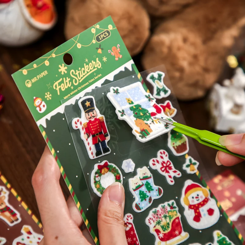 TIANZI Merry Christmas Adorable Cartoon Santa Claus Aesthetic Stationery Stickers DIY Decor for Journals Phone Cases Backpacks