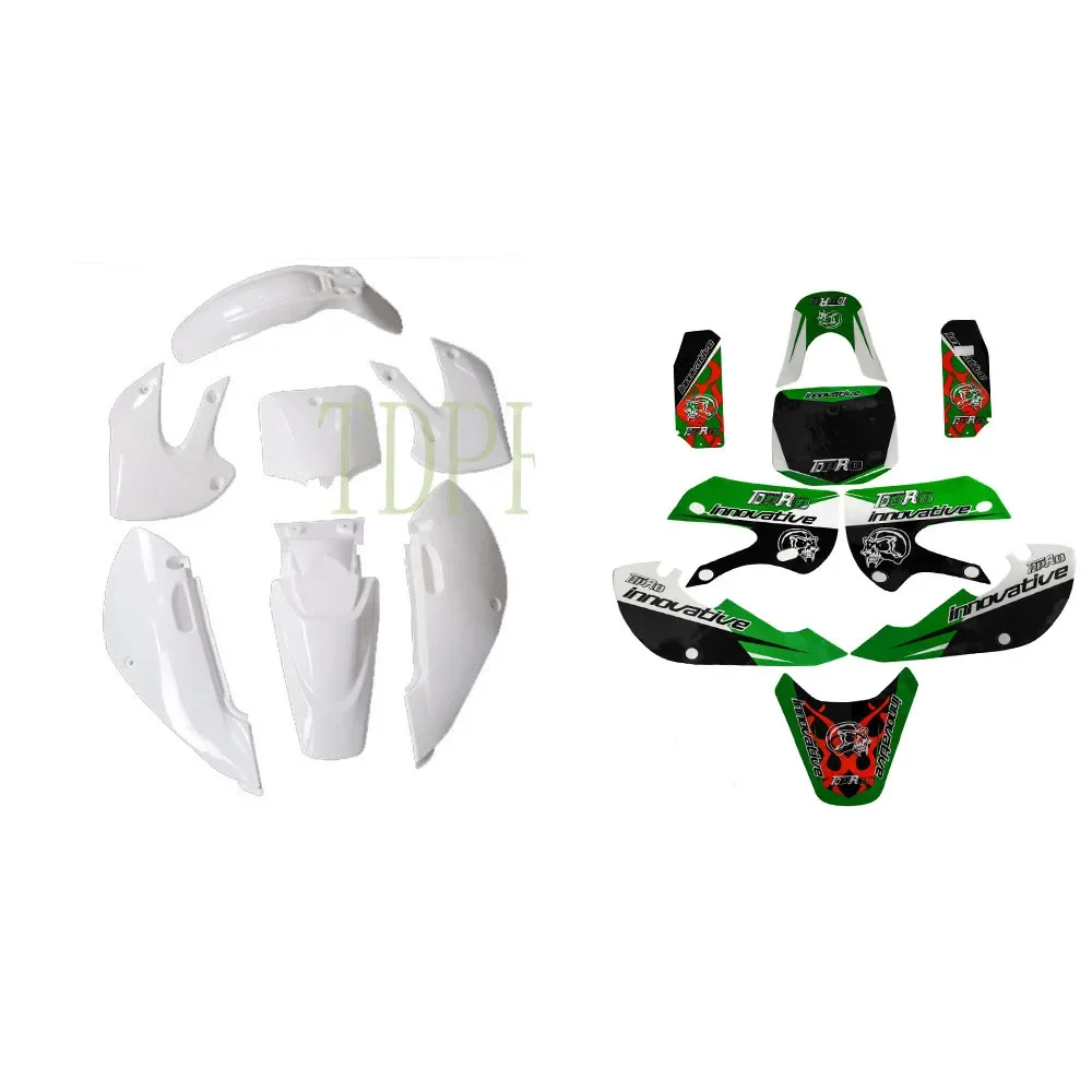 

For KLX110 KX65 Pit Dirt Bike 110cc 125cc 140cc Plastics Kit + Stickers + Seat