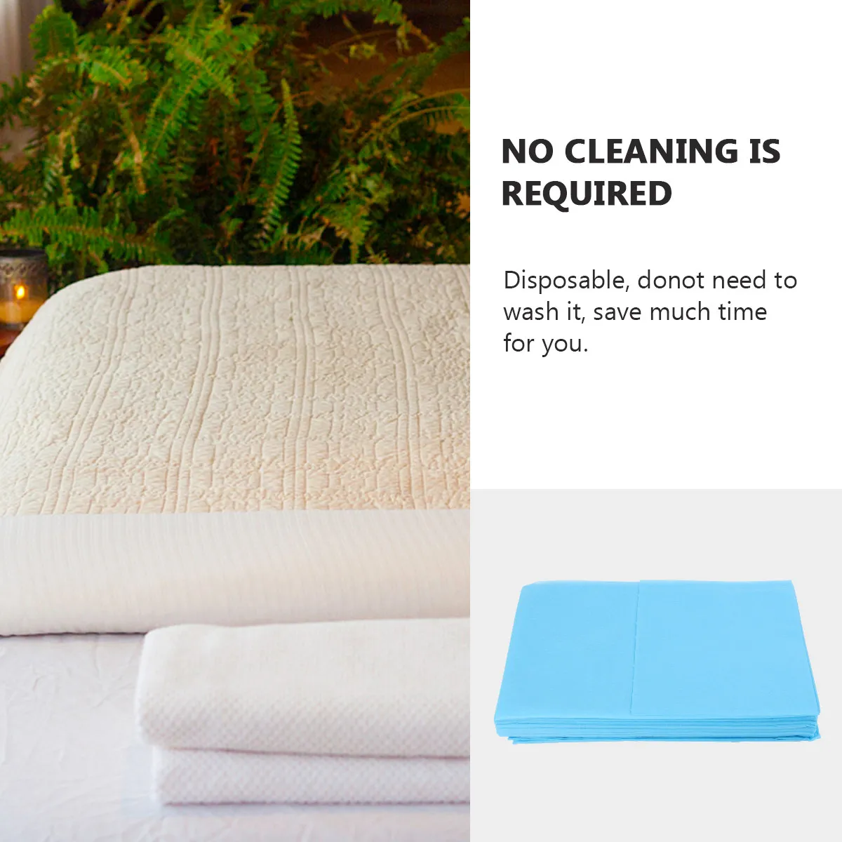 10Pcs Disposable Nonwoven Beauty Bed Sheets Spa Massage Salon Covers Breathable Hygienic Safe for Spa Home Travel Use