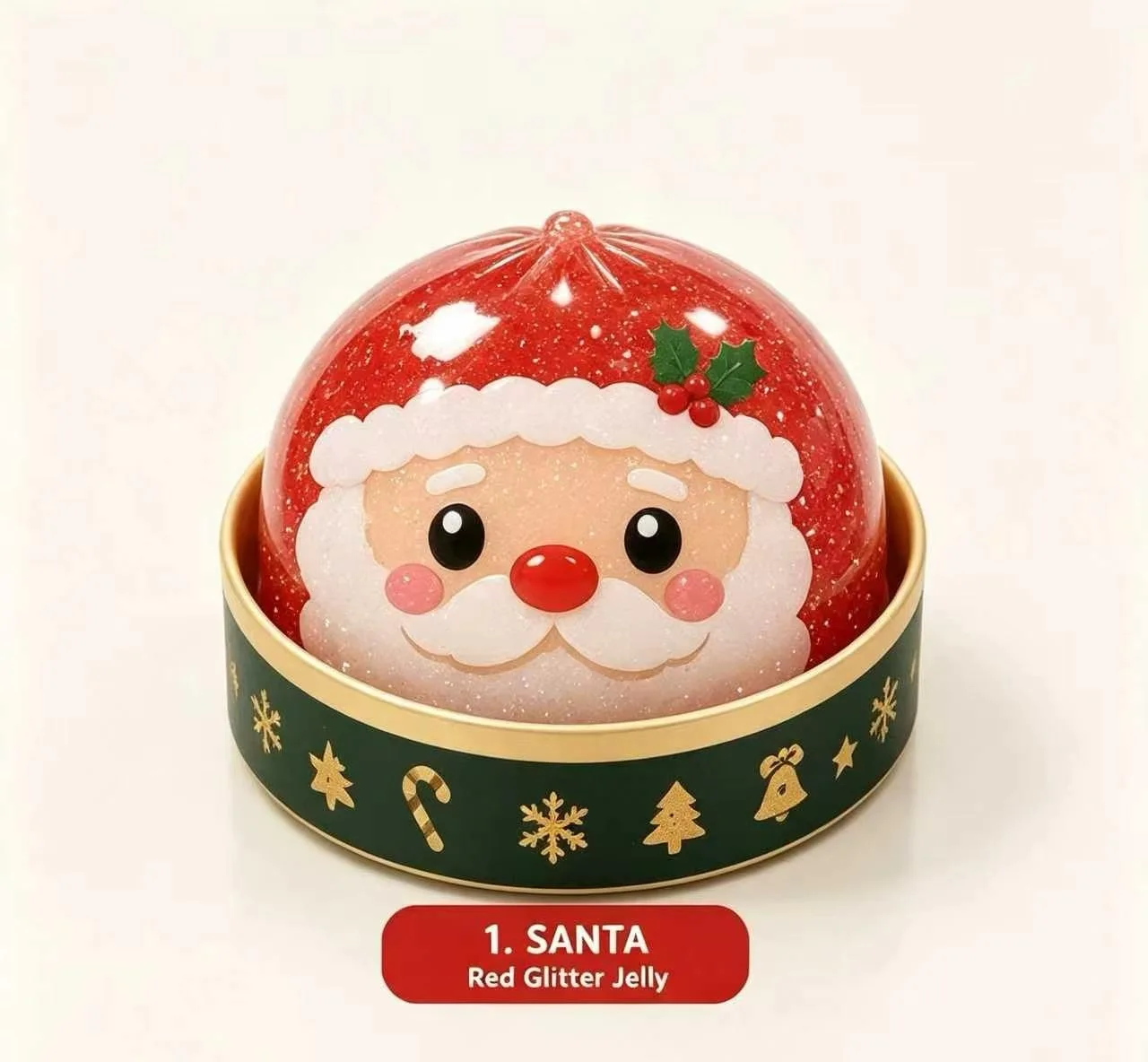 Neues Weihnachtsmann-Elch-Knödel-Form-Quetschspielzeug in Grün zur Stresslinderung, Weihnachtsparty-Geschenk, Spielzeug für Erwachsene – Detail 12