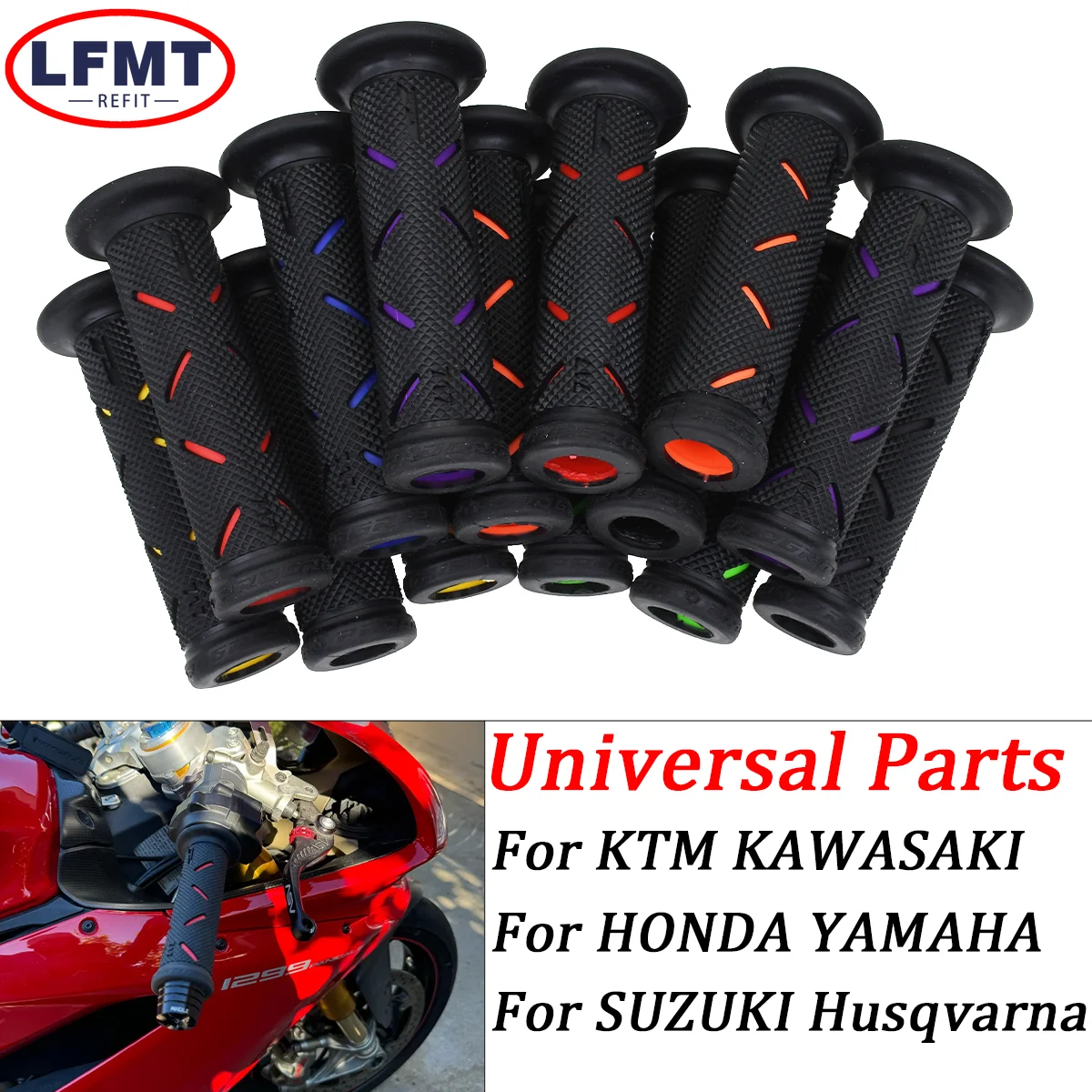 Motorbike Grip Rubber Non-slip Universal Motorcycle Moto Handles Cover Handlebar DIY Accessories For Ducati Benelli EXCF CRF YZF