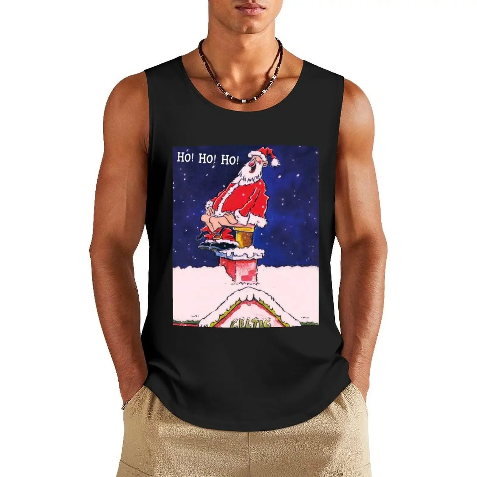 

Santa dropping a load at Parkhead Tank Top T-shirt for fitness gym men
