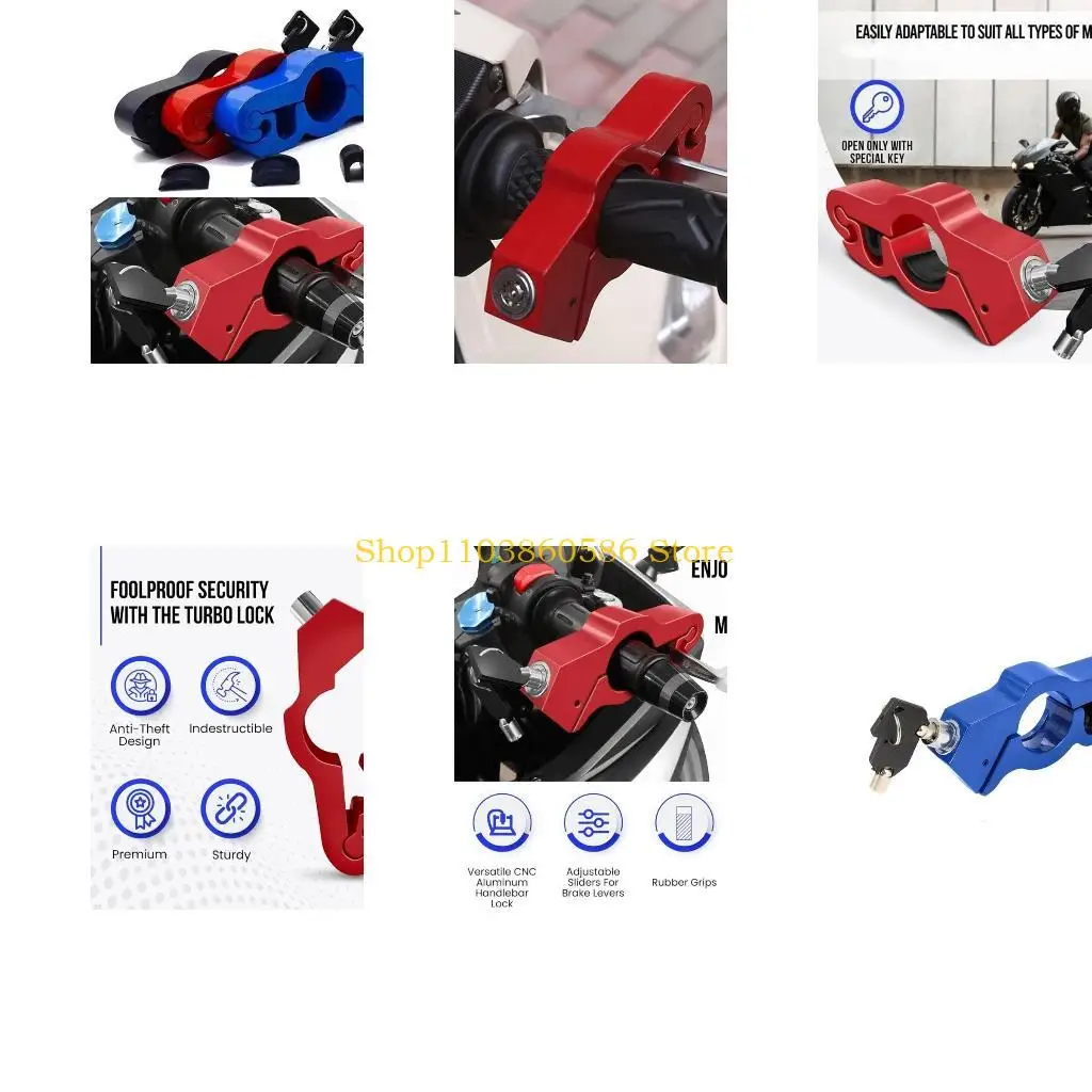 

242A Aluminium Brake Simple Installation Motorcycle Lock Brake Theft Protections Motorcycle Accessory