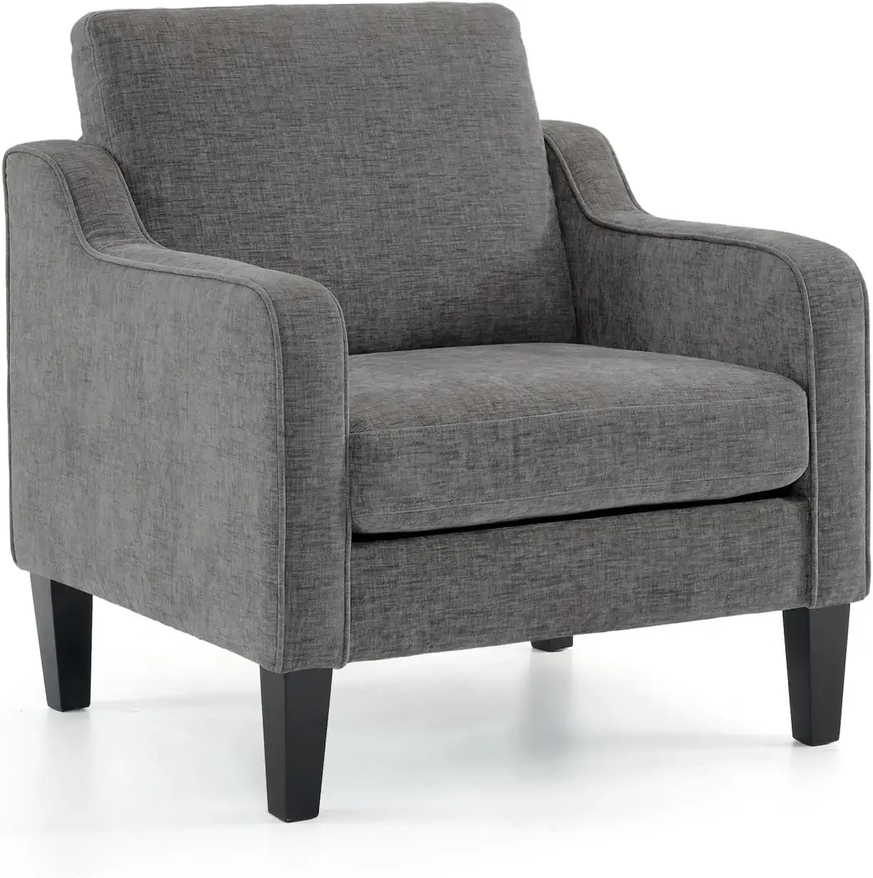 Accent Chairs for Living Room Reading Mid Century Modern Soft Chenille Sofa Upholstered Arm Comfy