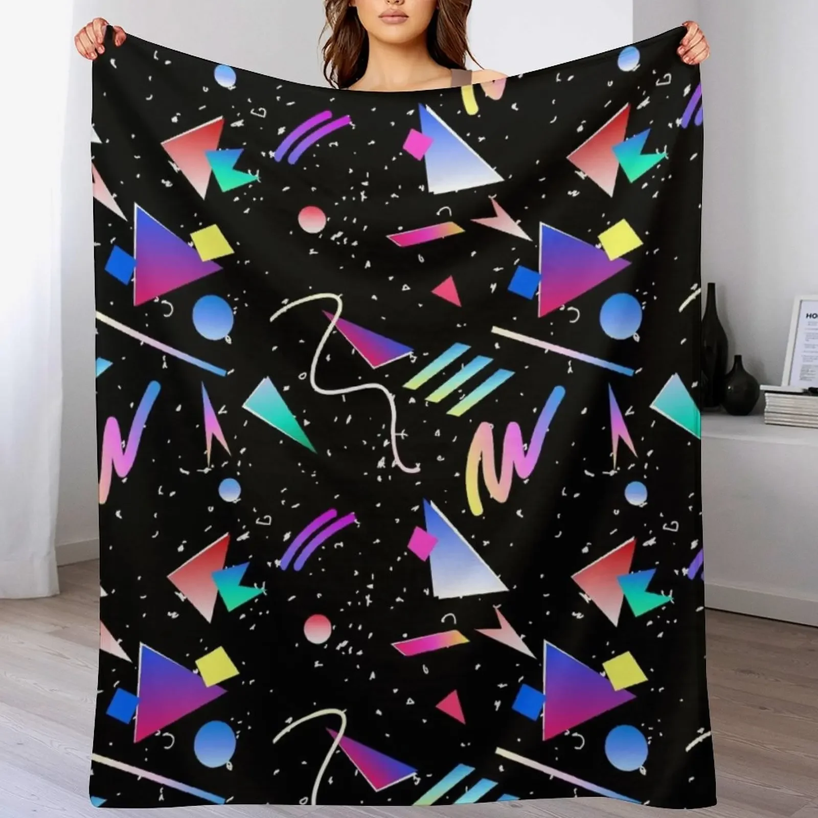 

HELLO MEMPHIS (black) Throw Blanket Hairy Sofa Quilt Cute Luxury Blankets