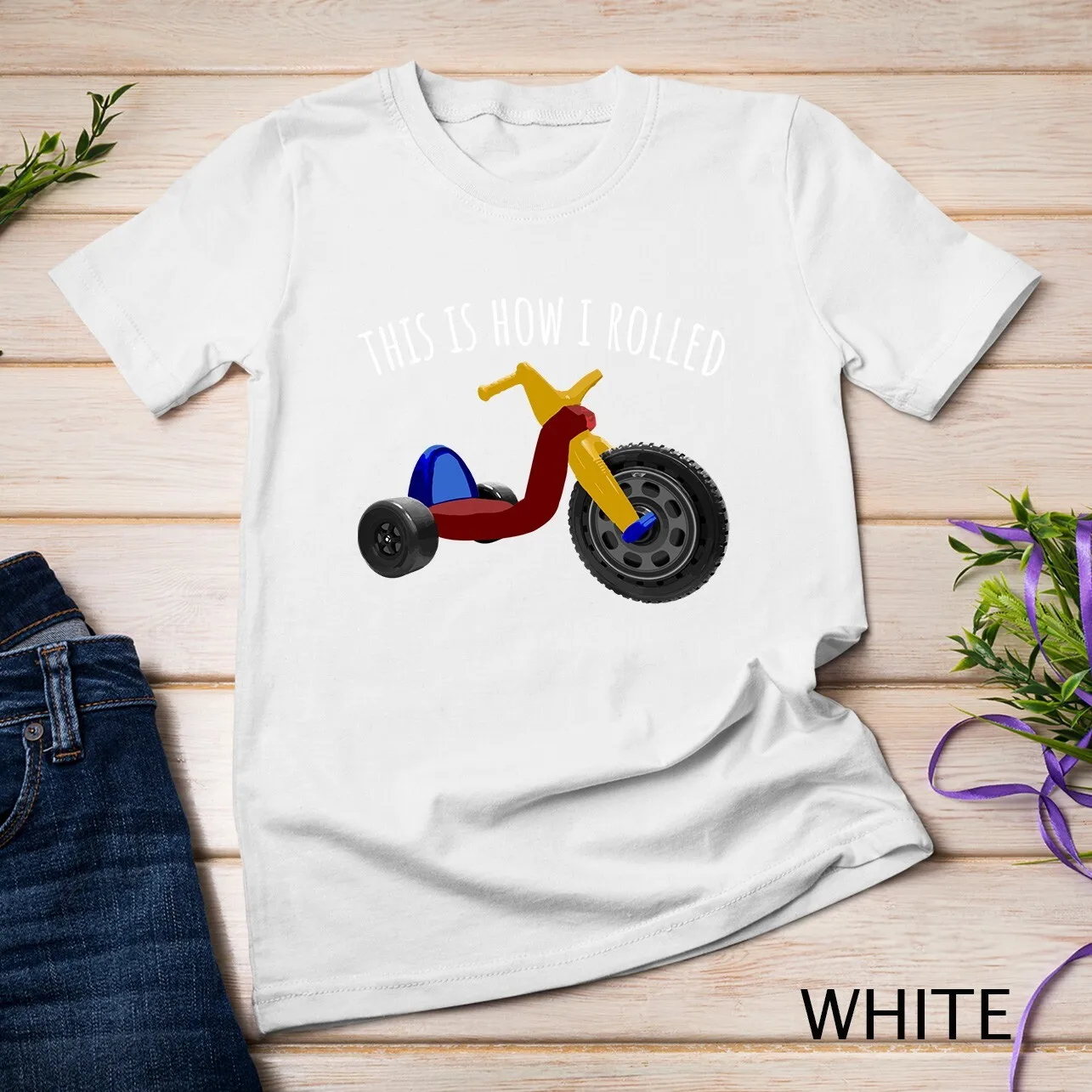 

Ностальгическая любовь 70-х 80-х годов винтажная ретро-игрушка с большим трехколесным колесом футболка