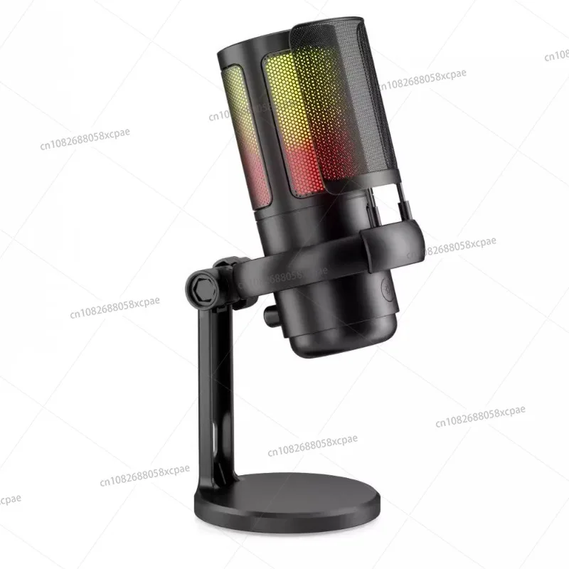 Microfono USB, luci colorate, trasmissione in diretta del telefono cellulare Conferenza di registrazione karaoke, computer e-sport