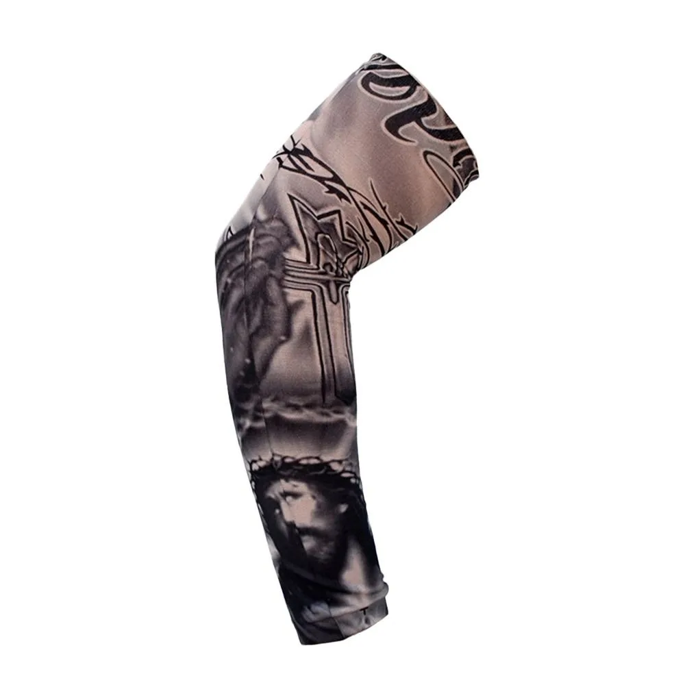 

1Pcs New Sun Protection Flower Arm Sleeves Outdoor Sport Summer Cooling Arm Cover Running Basketball Tattoo Arm Sleeves