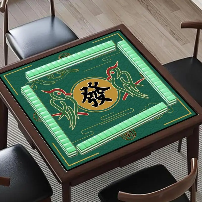 Game Mat For Table 27x27-Inch Anti Slip Mahjong Table Covers Board Game Table Mat Dice Game Tablecloth Mahjong Accessories For