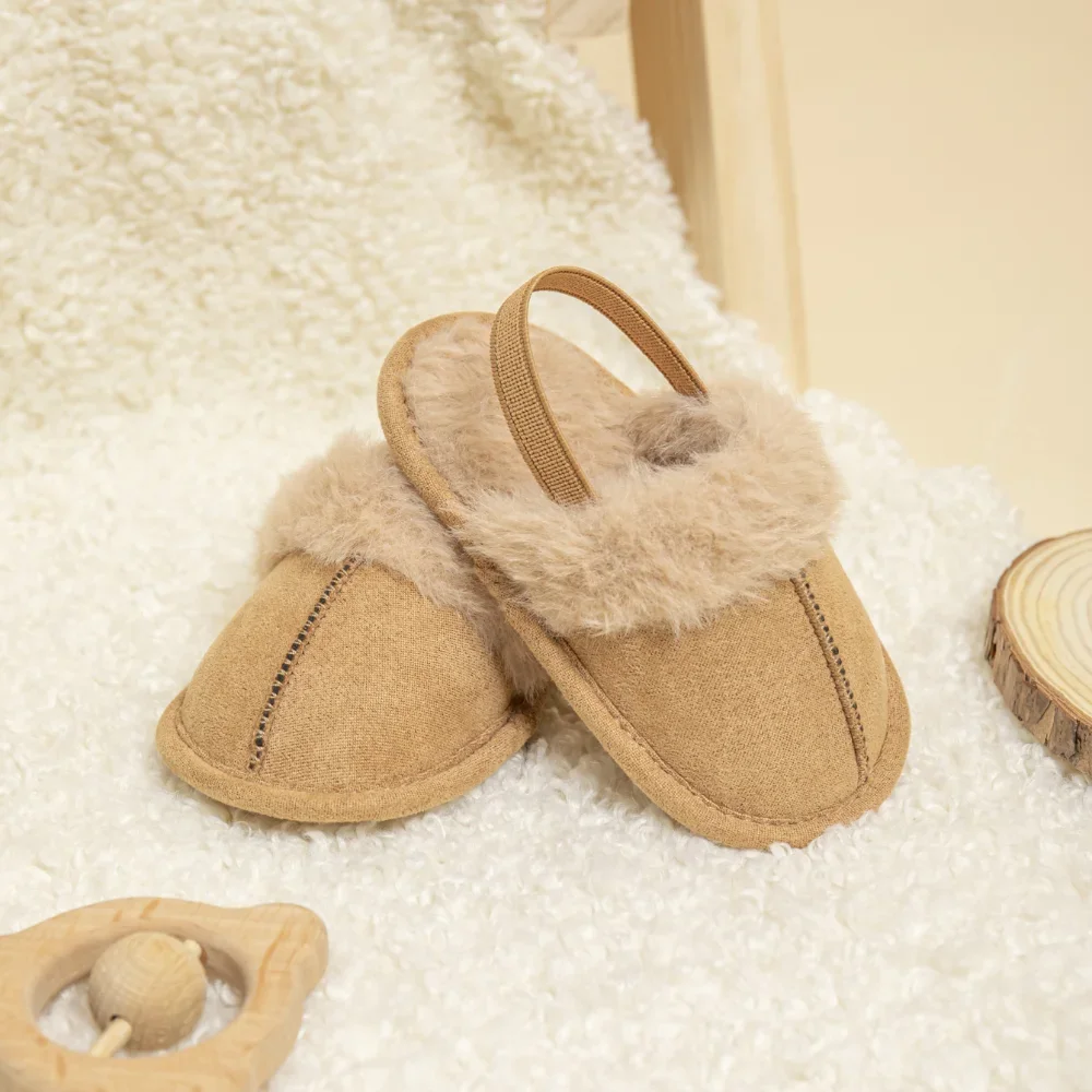 Herfst Winter Explosie Modellen Peuter Schoenen Baby Tweekleurige Warme Katoenen Anti-Slip Schoenen Casual Zachte Bodem Gewatteerde Babyschoenen