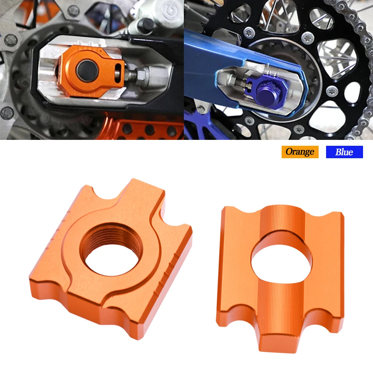 

Motorcycl Rear Axle Block Chain Adjuster For KTM EXC 300 EXC-F 350 450 500 XCW XCWF For Husqvarna TE 300 FE 450 GasGas EC 300