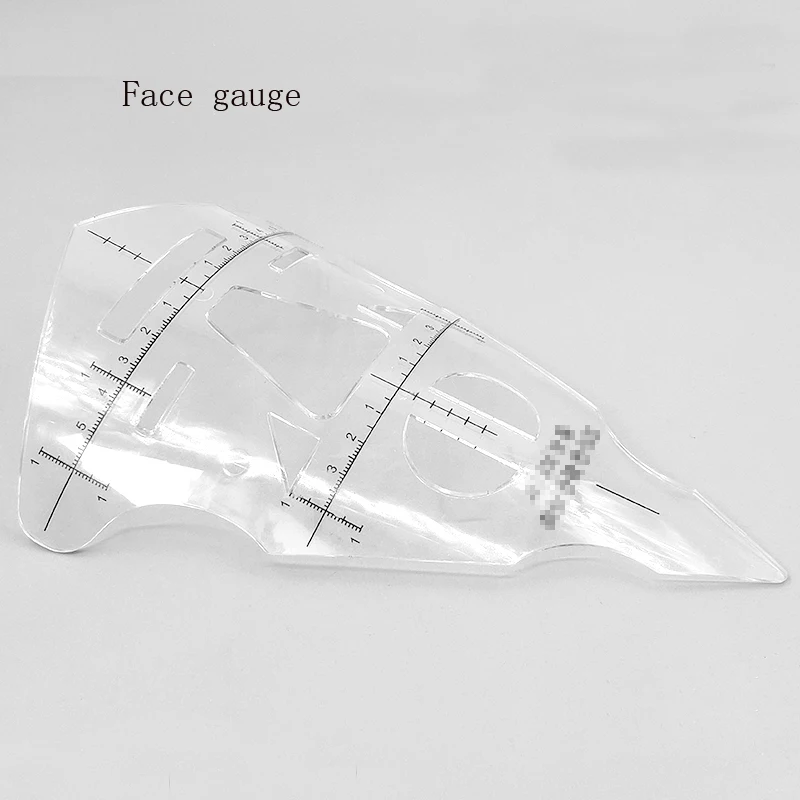 Righello di misurazione facciale orl coreano cosmetico in plastica tatuaggio sopracciglia forma del viso design simmetrico misurazione righello maschera