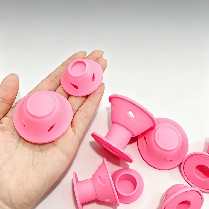 10/30pcs Mushroom Hair Curlers Soft Gentle Hair Care Rollers Non-Slip Silicone Wave Formers for Easy DIY Styling Curling Tools