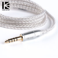 KBEAR 16 Core Upgraded Silver Plated Balanced Cable 2.5/3.5/4.4MM  Wired Earphone MMCX/QDC/2PIN Connector For KZ KBEAR BL03 KS1