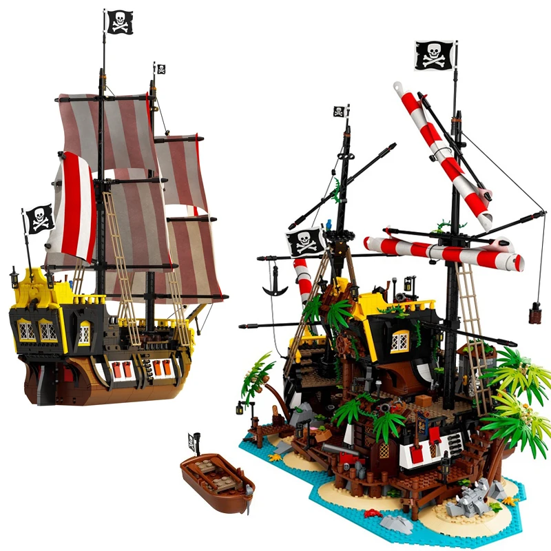 

With 8 MINI Figures 698998 Building Blocks Bricks Kid Birthday Christmas Gifts Compatible 21322 Pirates of Barracuda Bay 2545PCS