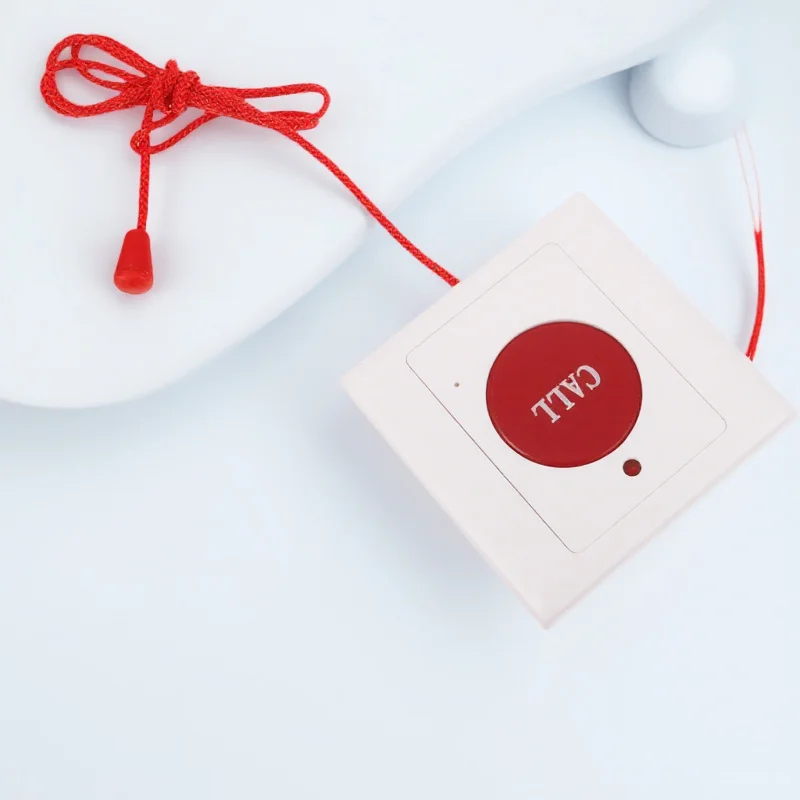 

Button Wall Mounted Emergency Button Rope Trigger Easy Install Emergency Alert for Seniors Patients Disabled Elderly