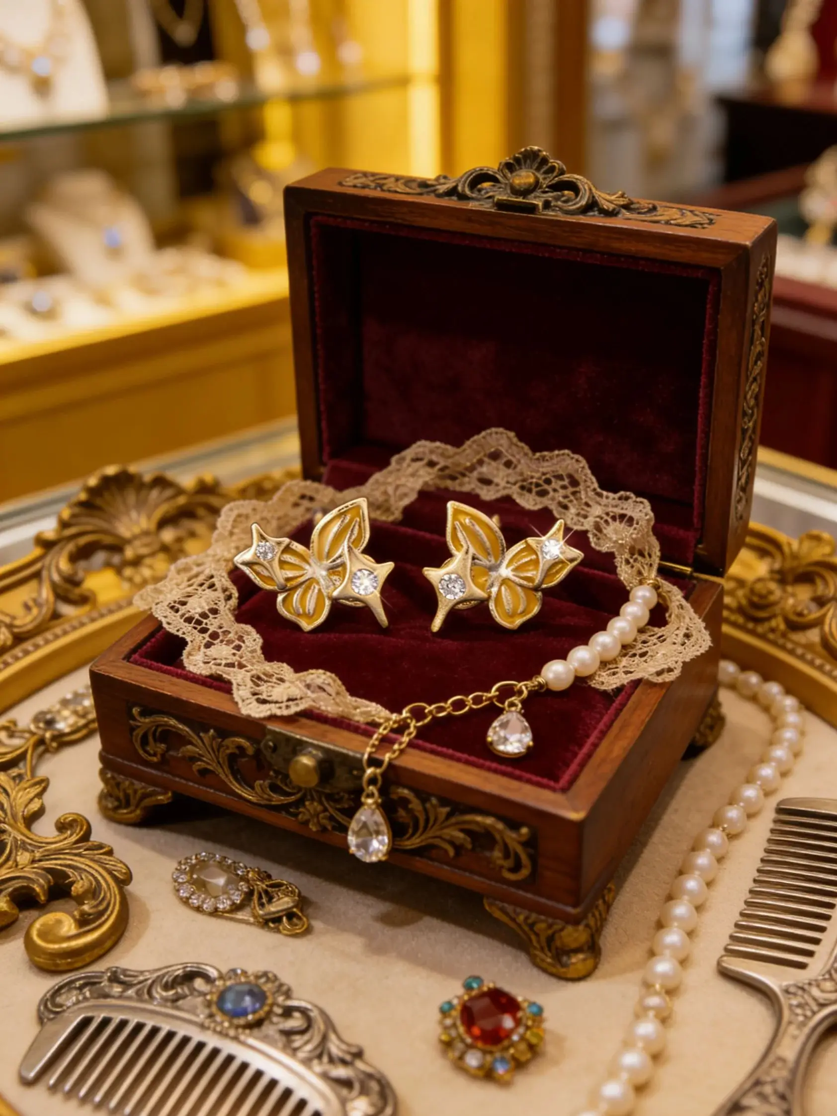 

OBEAR 925 Sterling Silver Elegant Butterfly Earrings - Niche Design Yellow Style, Fashionable Women’s Jewelry Gift