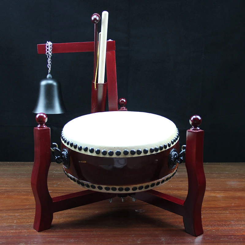 Small Wooden Drum Child Beginner Training Drums Sets Adult Desktop Practice Drum Set Chinese Tradition Percussion Instruments