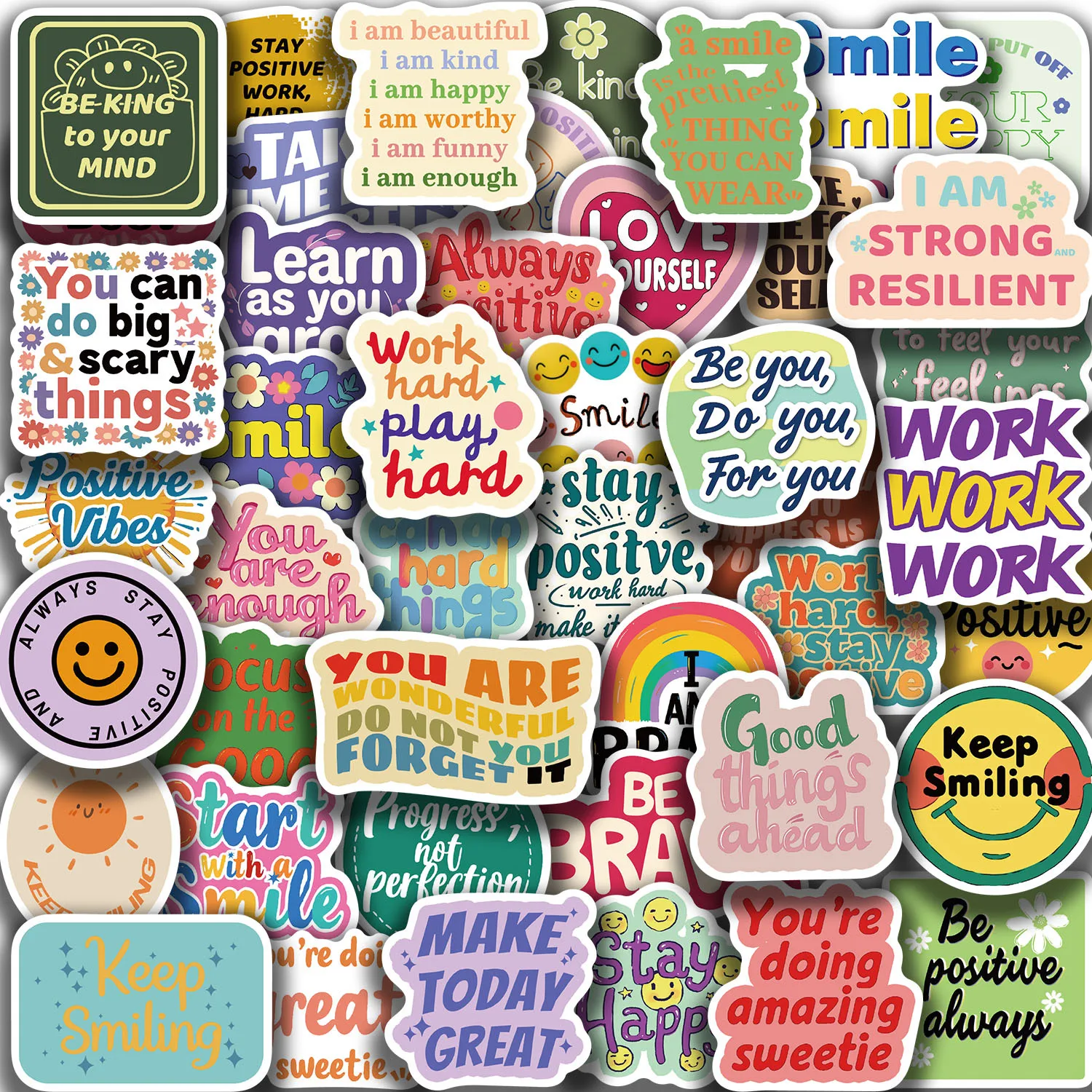 10/30/50 PCS Positive Confirmation Stickers Exquisite Hand Account Materials Phone Case Laptop Luggage Waterproof Stickers