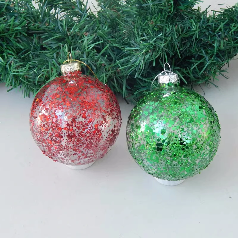 Free Shipping 8pcs/pack Diameter=8cm Transparent Different Design Glass Pendant Home Decoration Christmas Tree Hanging Globe