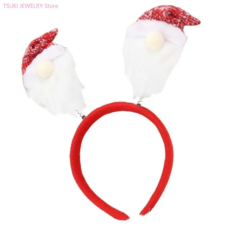 62KE المهرجانات عصابات مرحلة العروض الشعر هوب عيد الميلاد النساء أغطية الرأس الجميلة لاحتفالات عيد الميلاد