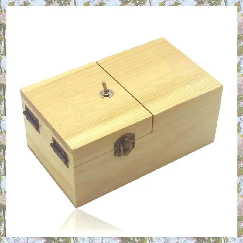 X18A-B Useless Box With Surprises Wooden Useless Box Fully Assembled  For Adults And Children Durable Easy To Use Light Wood