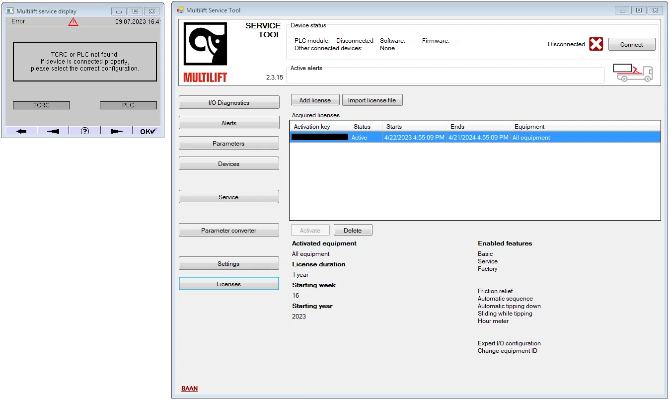 

HIAB Cranes Diagnostic Software Package [ MULTILIFT Service Tool and Service Display ]