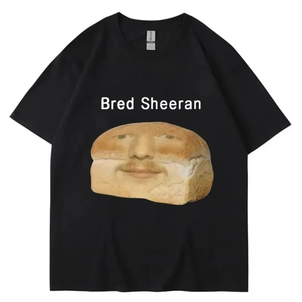 Lustiges Ed Sheeran Meme Print T-Shirt Humor Grafik T-Shirt Unisex Übergroßes Casual Streetwear Top für Männer Frauen Frühling Sommer Mode