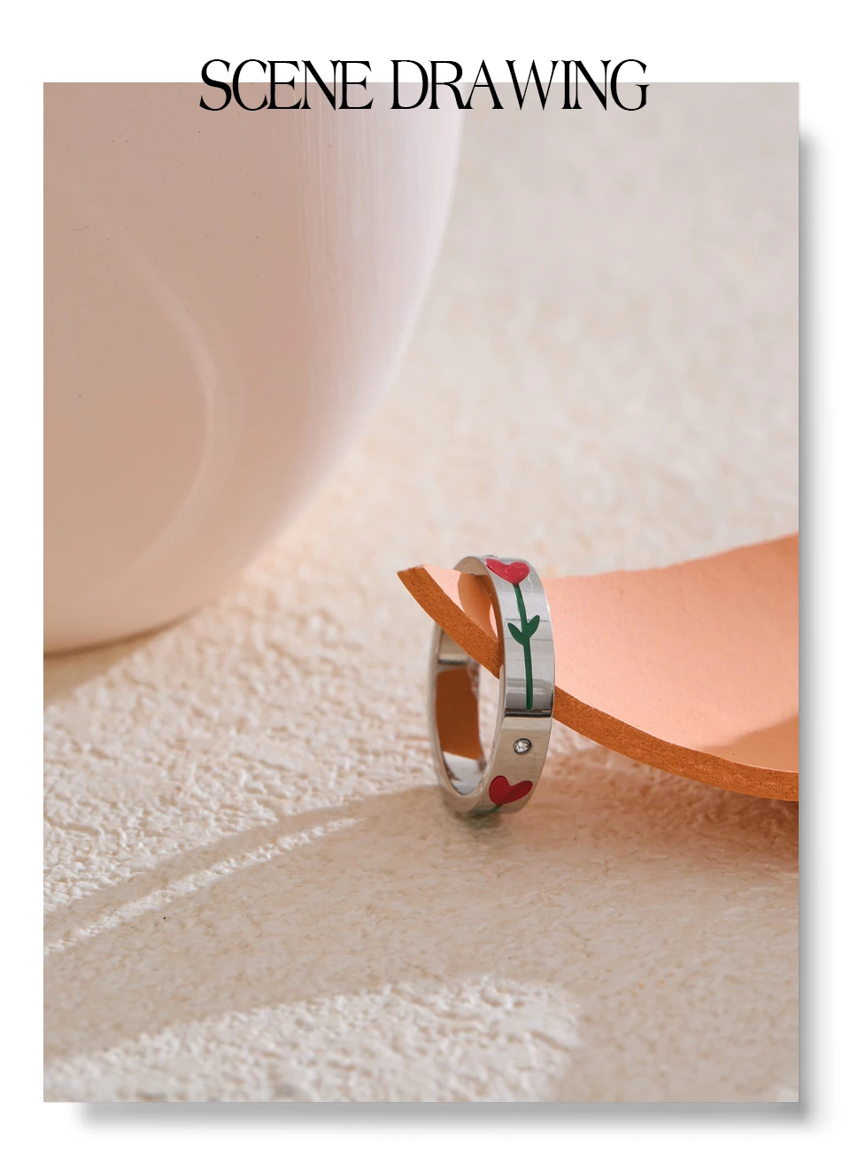 Yhpup # Edelstahl Emaille Blume Farbe Retention Mode Ring Neue Stil Wasserdicht Charme Exquisite Schmuck Großhandel – Detail 9