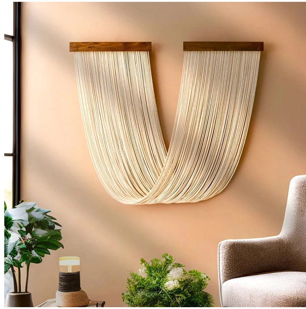 

Home Room Decoration Wall Hanging Cotton Rope Handmade Weaving Tapestry Homestay Hotel Wall Hanging Decoration