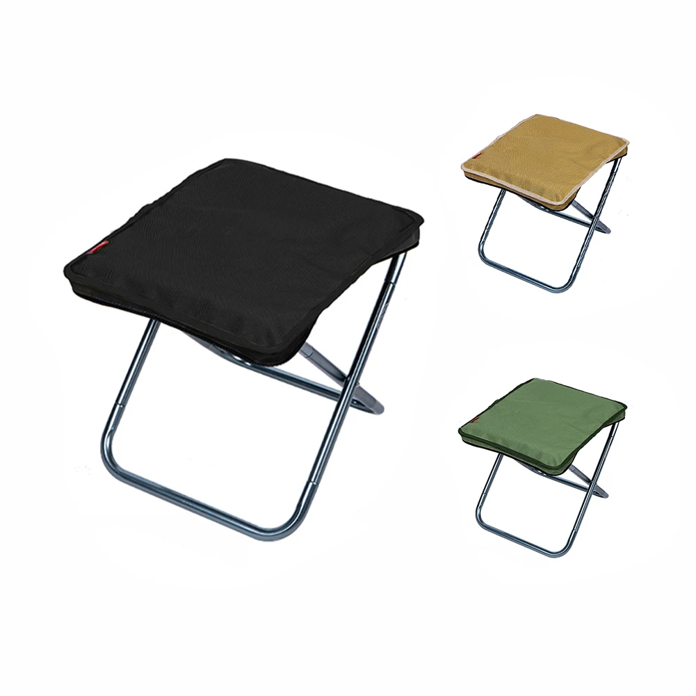 

Camping Stool Max Weight Loading 265 LBS Lightweight Folding Zip Packed Stool Aluminum Alloy Frame Chair For Hiking Fishing