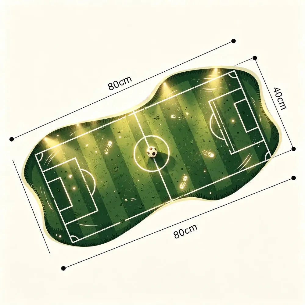 Large Size Mousepad Green Soccer Field Game Scene Playmat for Office Desktop And Gaming Reliable Glide