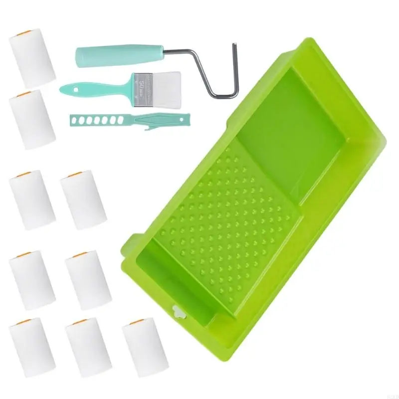 

62 -километровый пакет из 13 -дюймовых гипсокартонных роликов с рамой для покраски поверхностей