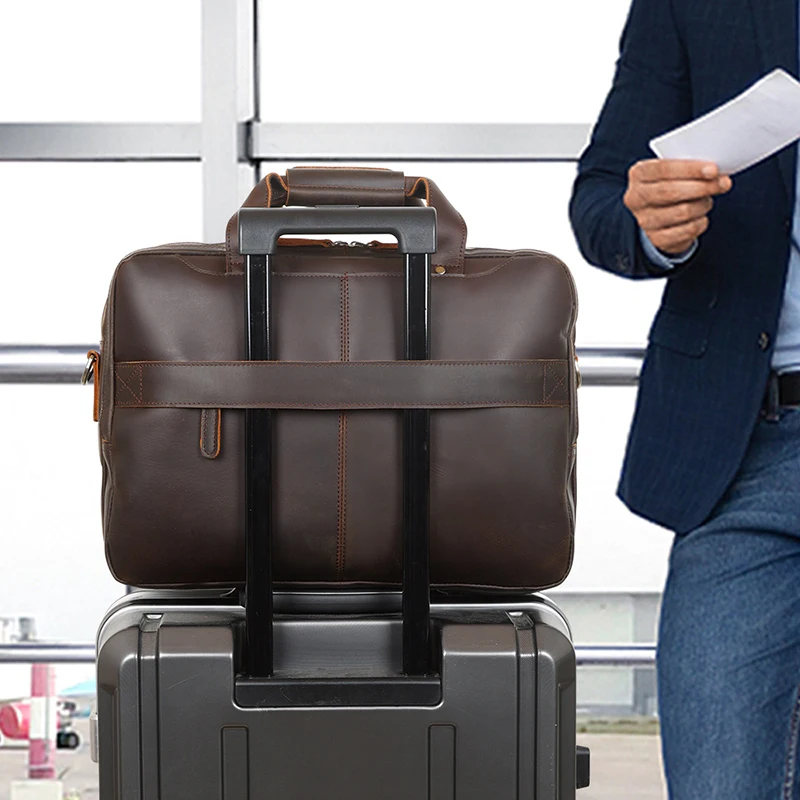 Valigetta da uomo in vera pelle borsa per computer portatile borsa da lavoro in pelle di vitello per borsa a tracolla a tracolla in pelle maschile borse da viaggio