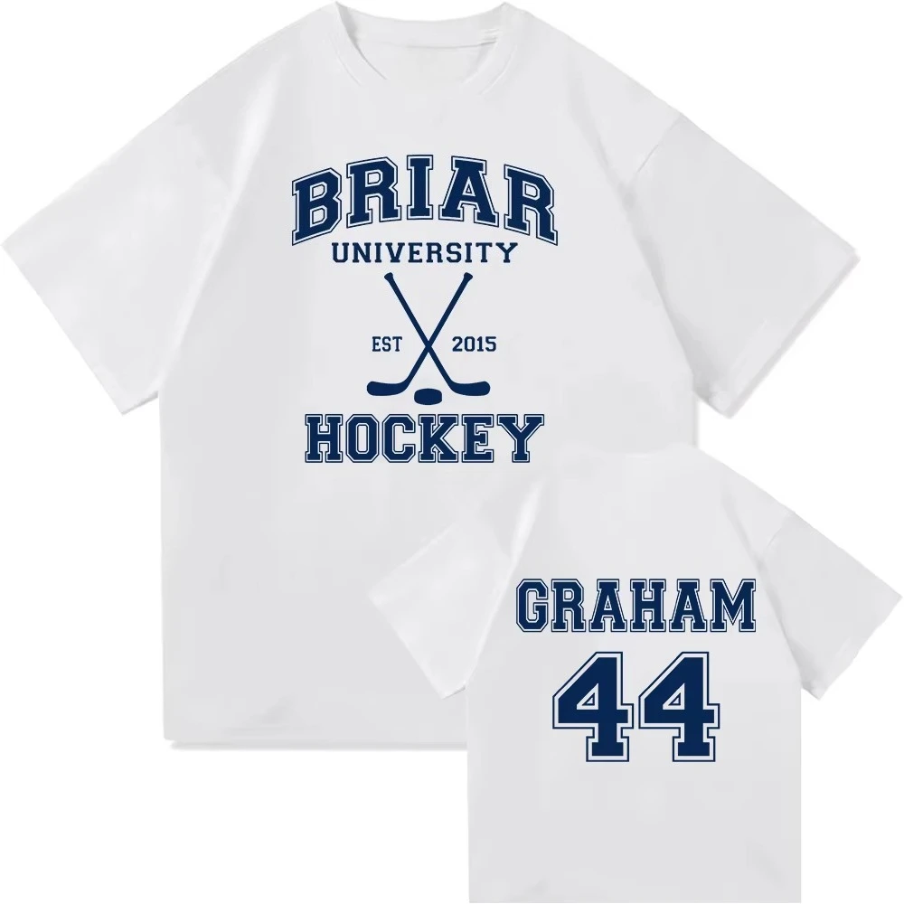 Graham 44 22 Off Campus T-shirt Vintage Washed BookTok Preppy Aesthetic Unisex Oversized Crew Neck Cotton Short Sleeve Tee Tops