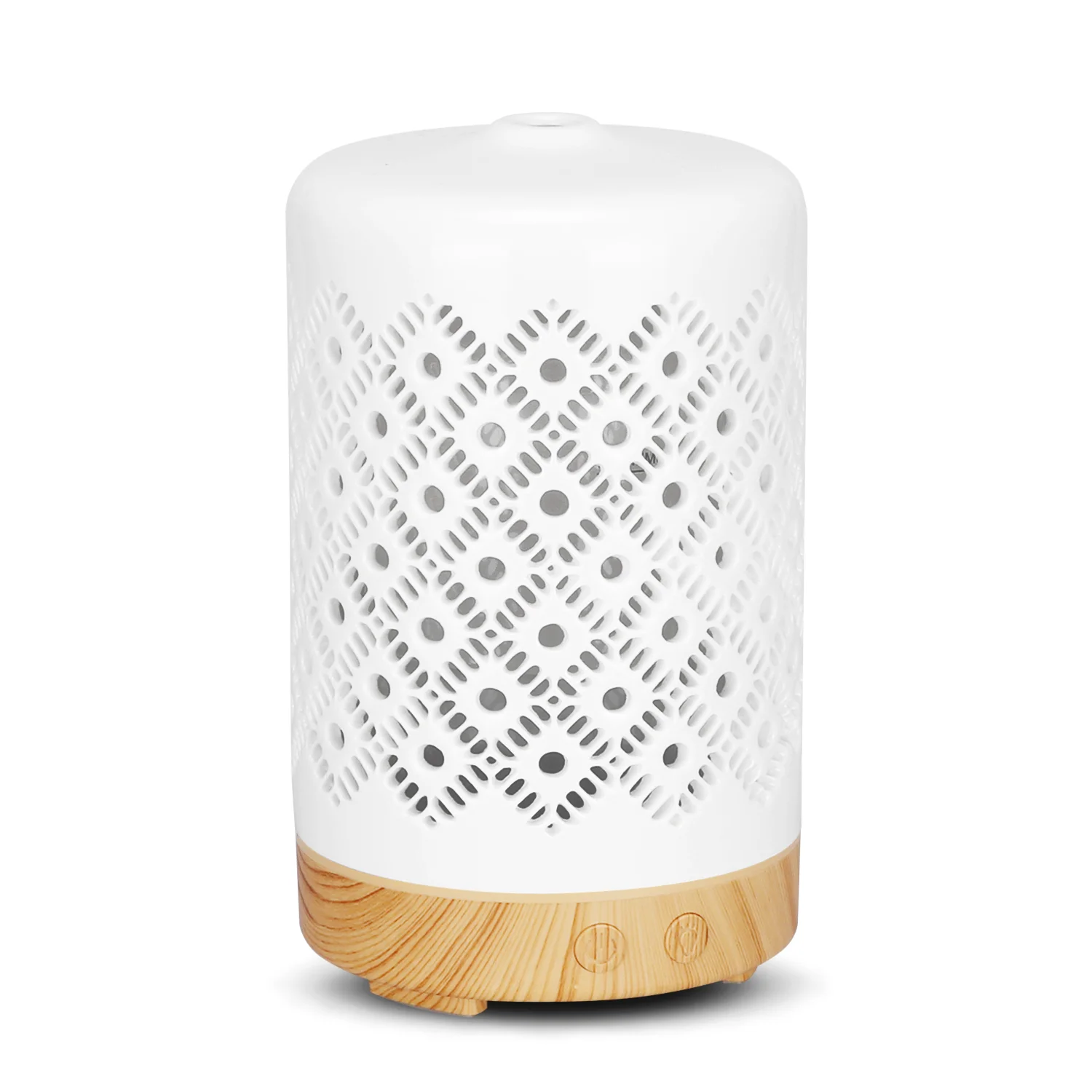 

Wholesale New Hand-make Custom Hollow Design Ceramic Ultrasonic Aroma Diffuser Air Humidifier Essential Oil Diffuser